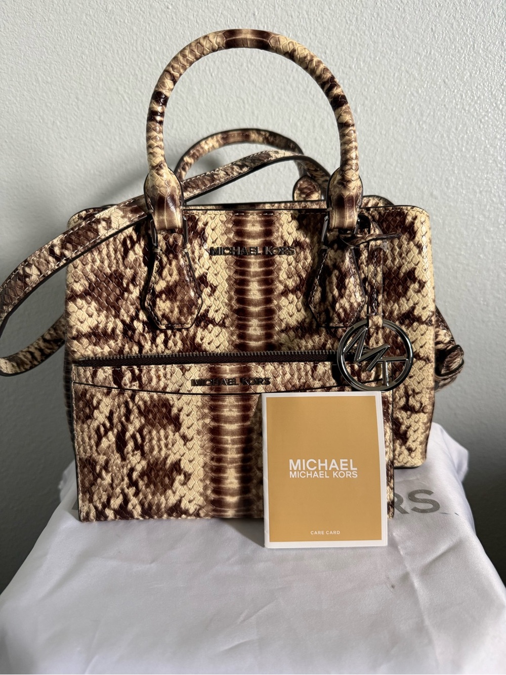 Michael Kors Camille Small Python Satchel and Wallet
